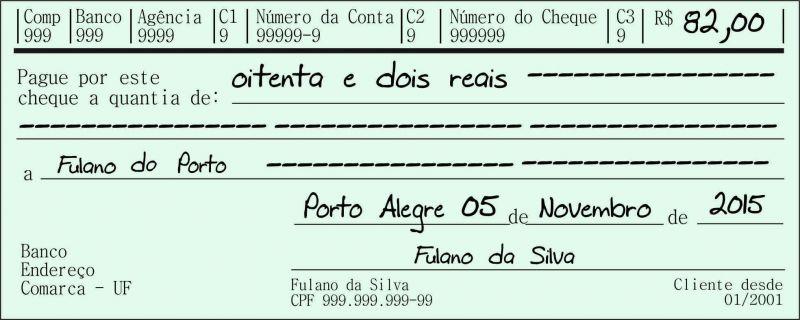 Saiba como preencher um cheque de forma segura - Contexto Jurídico