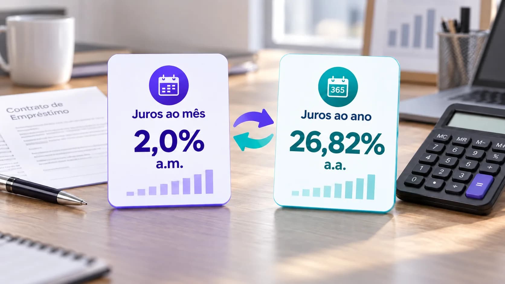 Taxa de juros ao mês e ao ano: qual é a diferença no empréstimo?