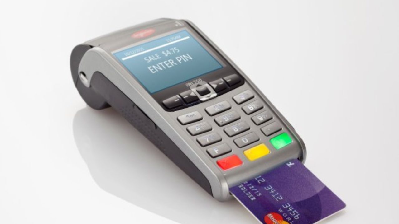 Máquina de cartão de crédito e débito