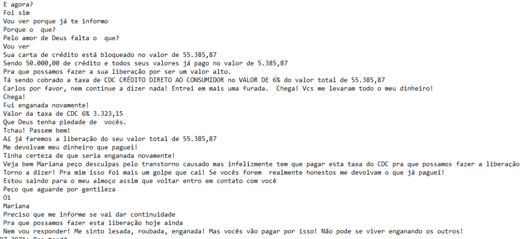 Golpe do empréstimo para negativado: confira a lista de sites fraudulentos - Juros Baixos diálogo do golpe